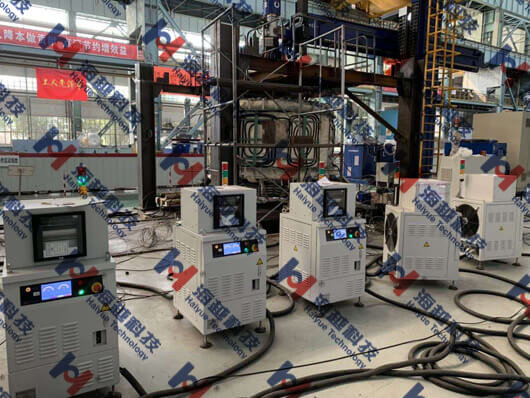 【電磁感應加熱設備應用】36T主泵泵殼內(nèi)壁堆焊的預熱和消氫